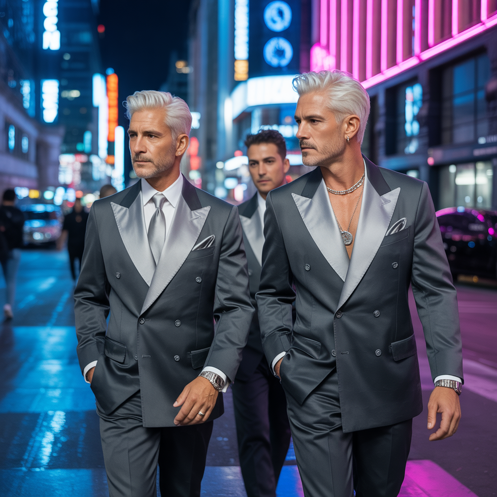 silver hair men
