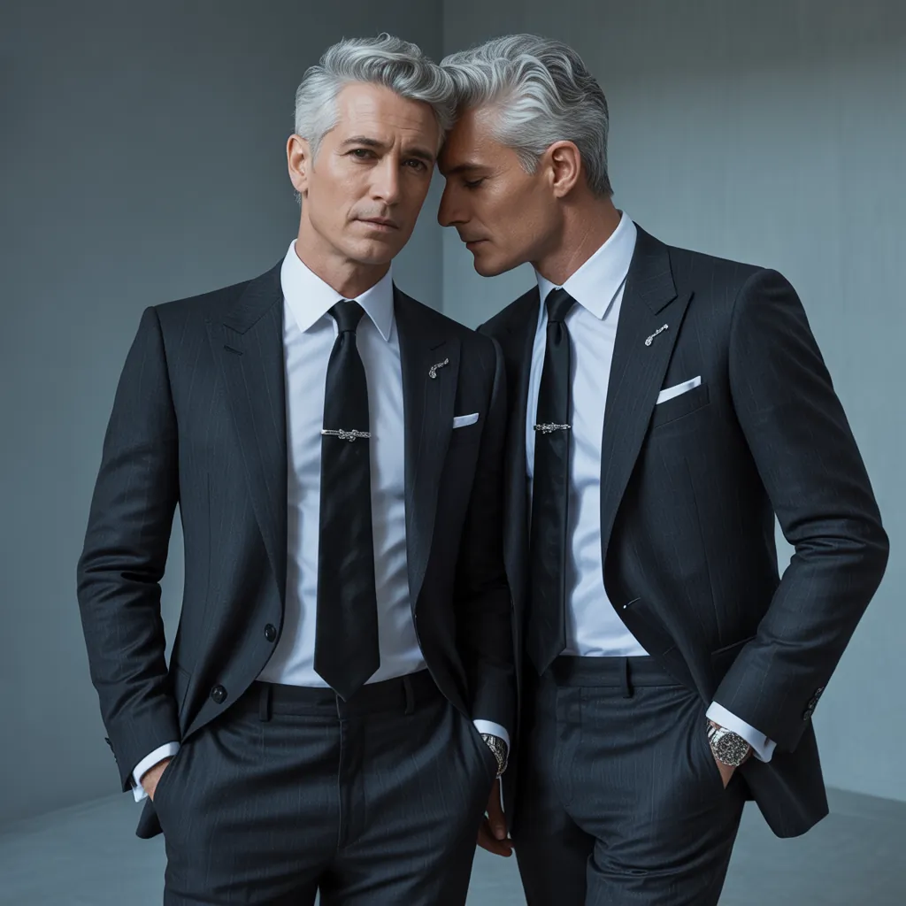 silver hair men