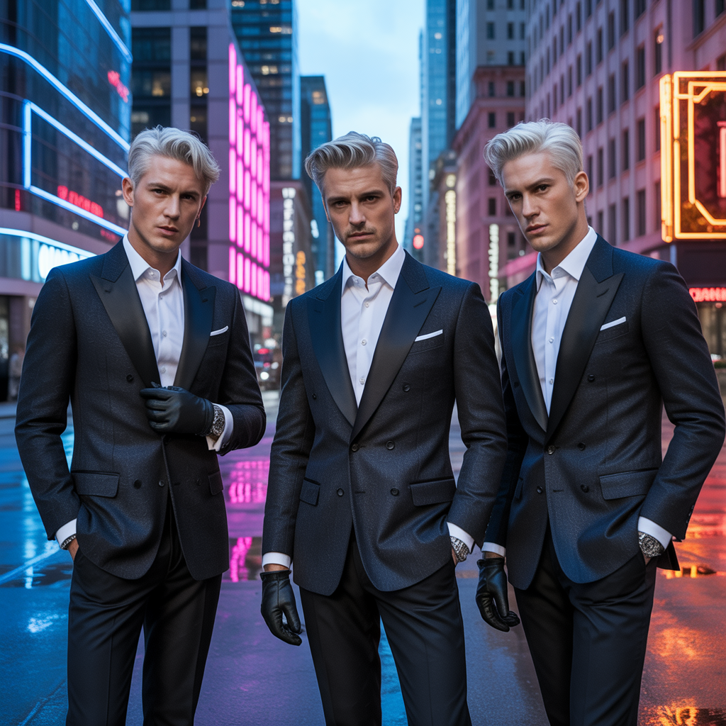 silver hair men