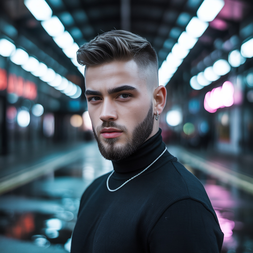 skin fade beard