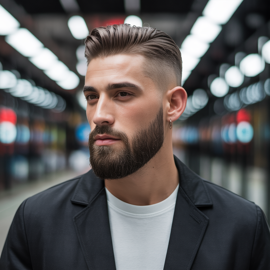 skin fade beard