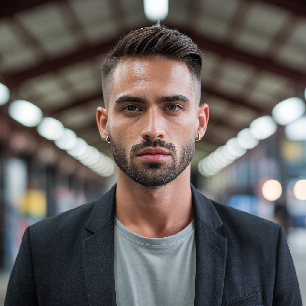 skin fade beard