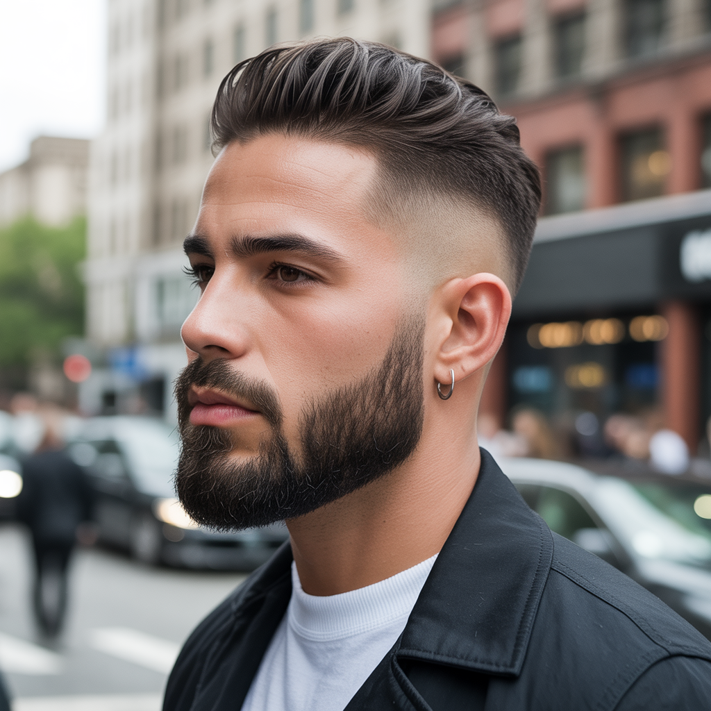 skin fade beard