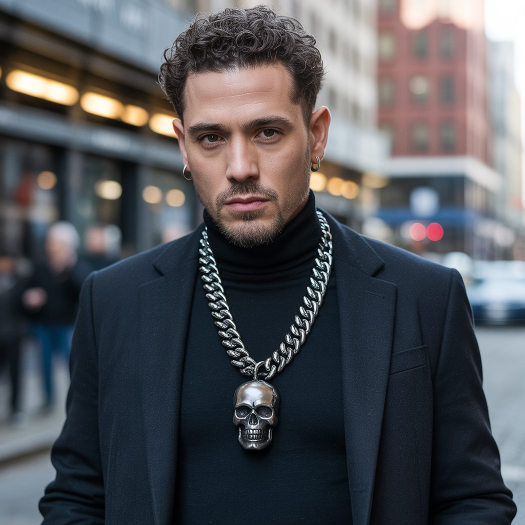 skull wallet chains