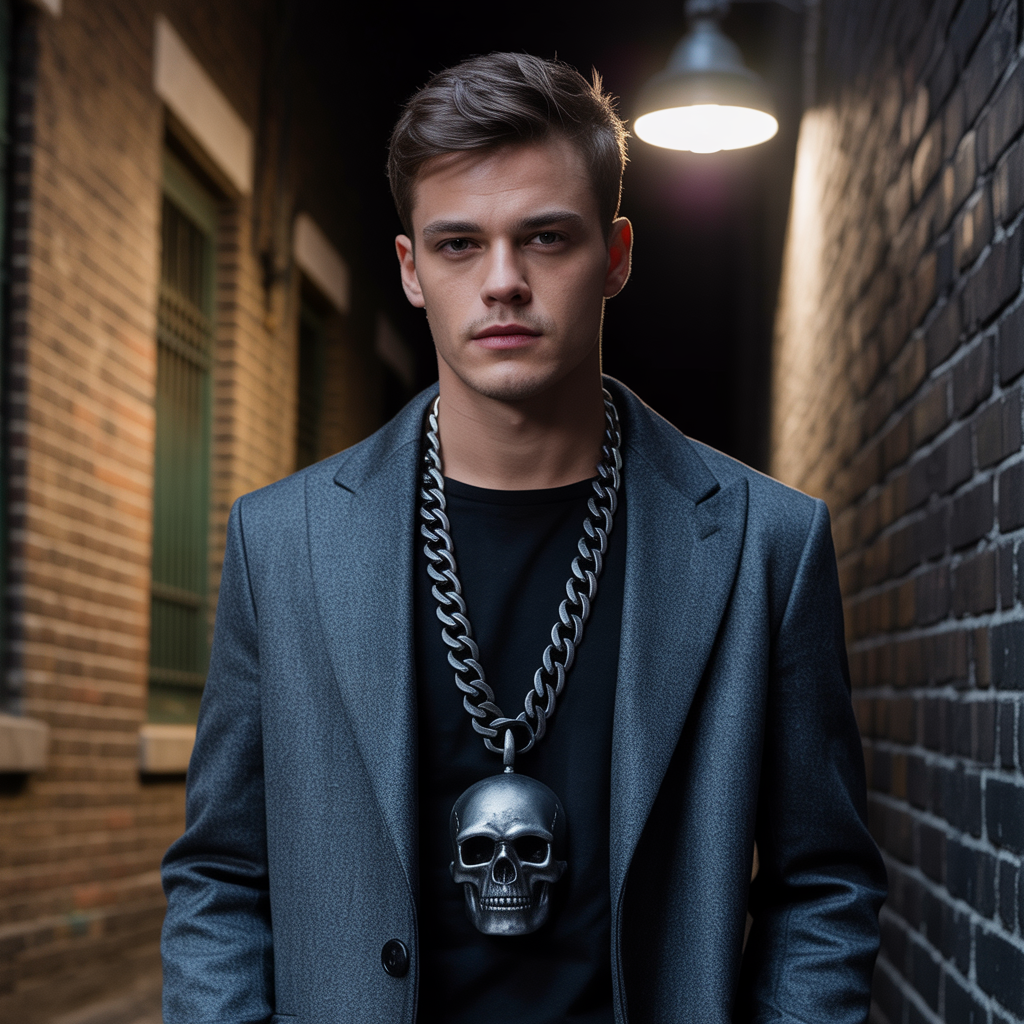skull wallet chains