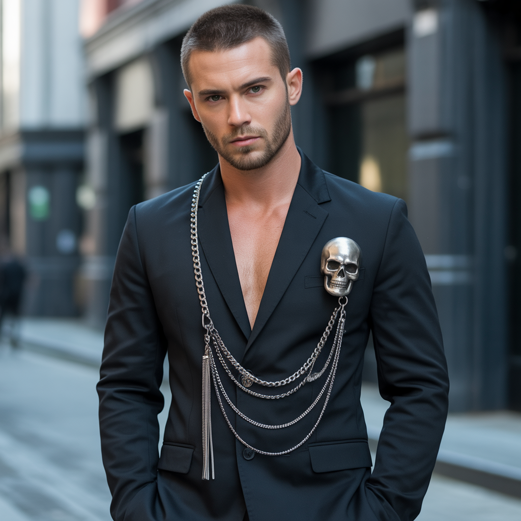 skull wallet chains