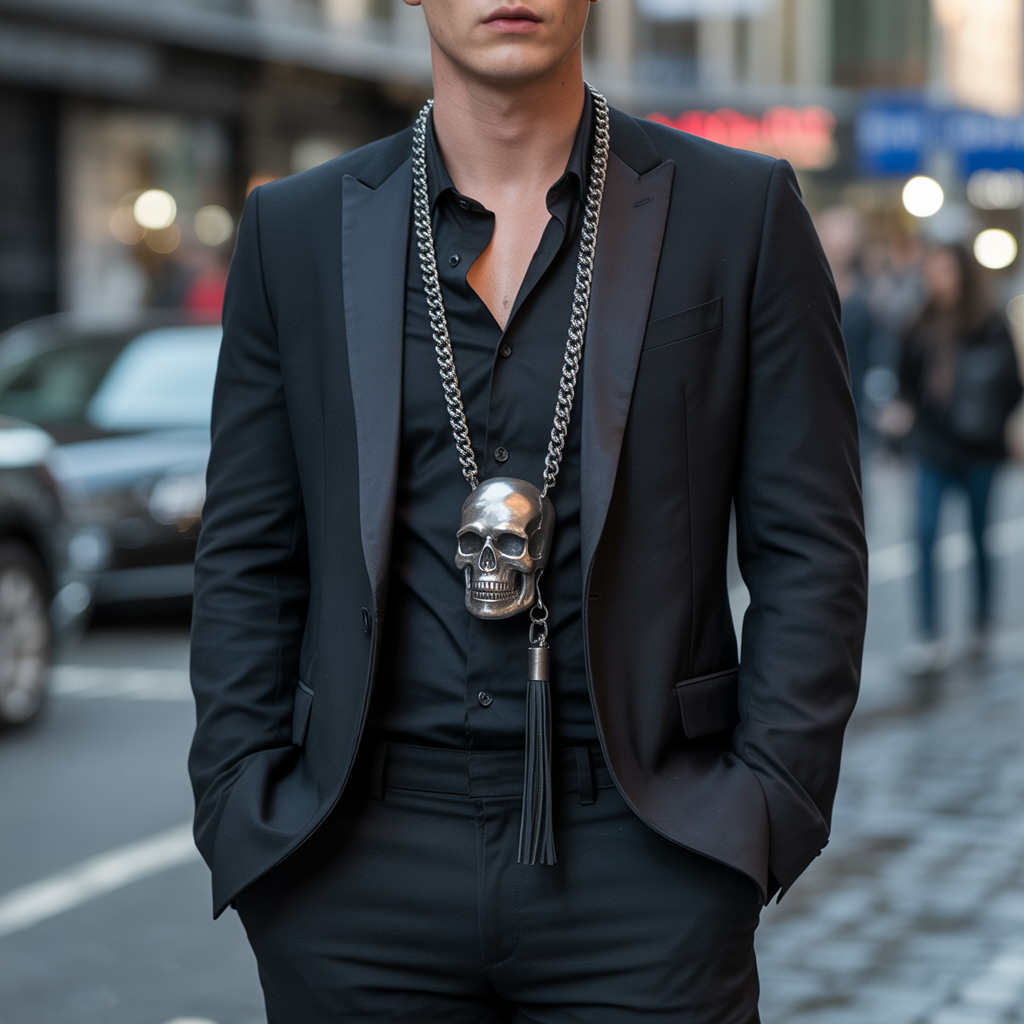 skull wallet chains