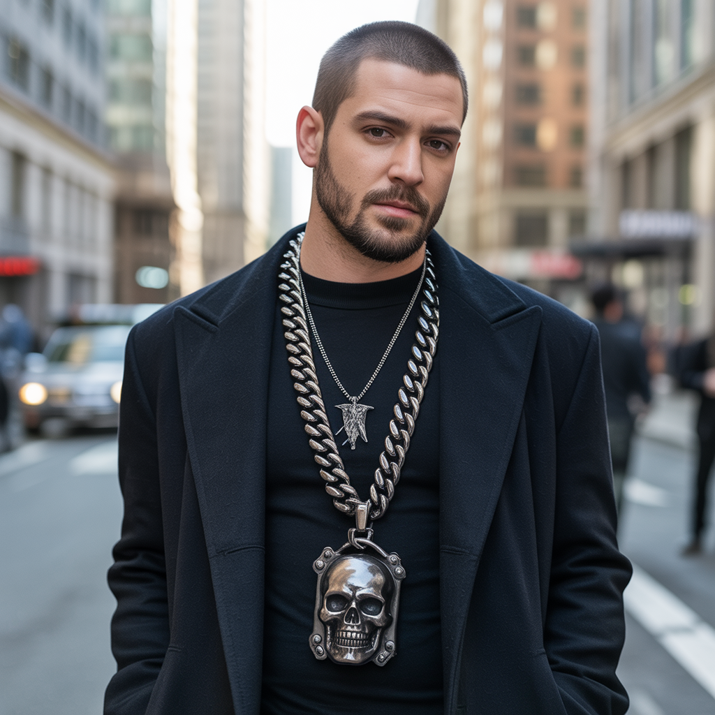 skull wallet chains