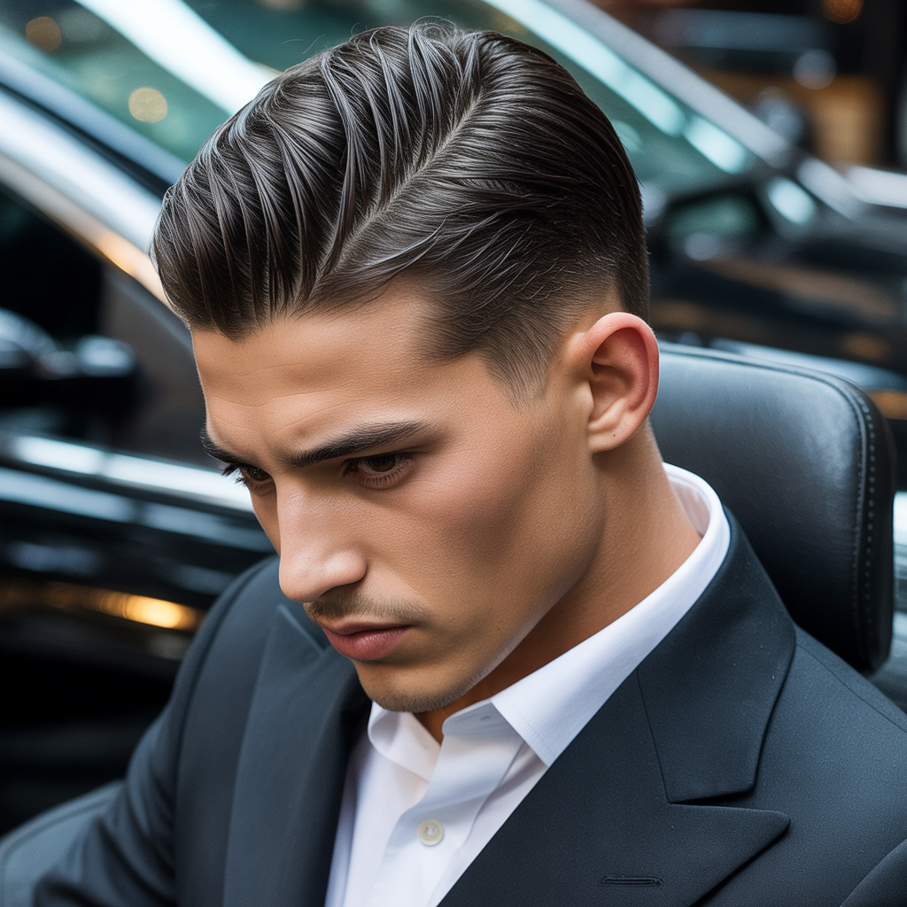 slick back haircut