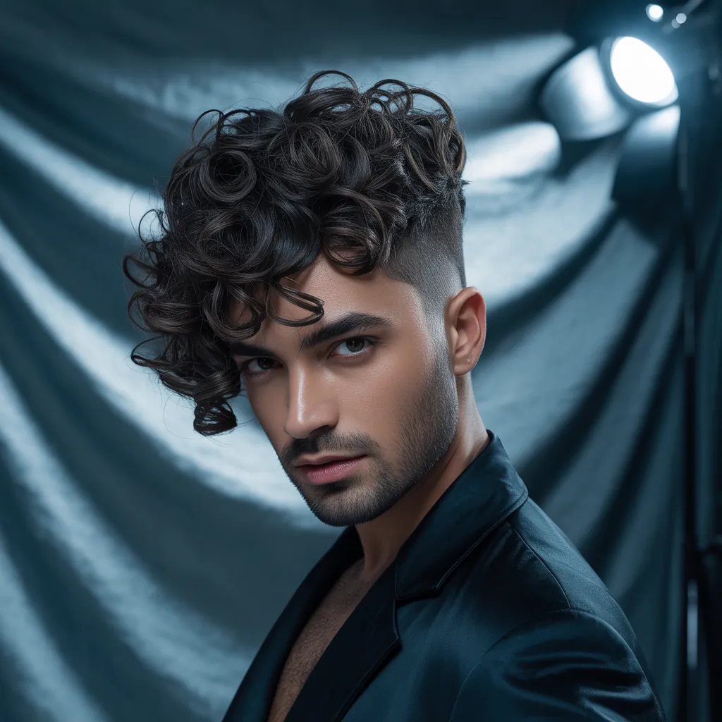 stacked curly bob haircut