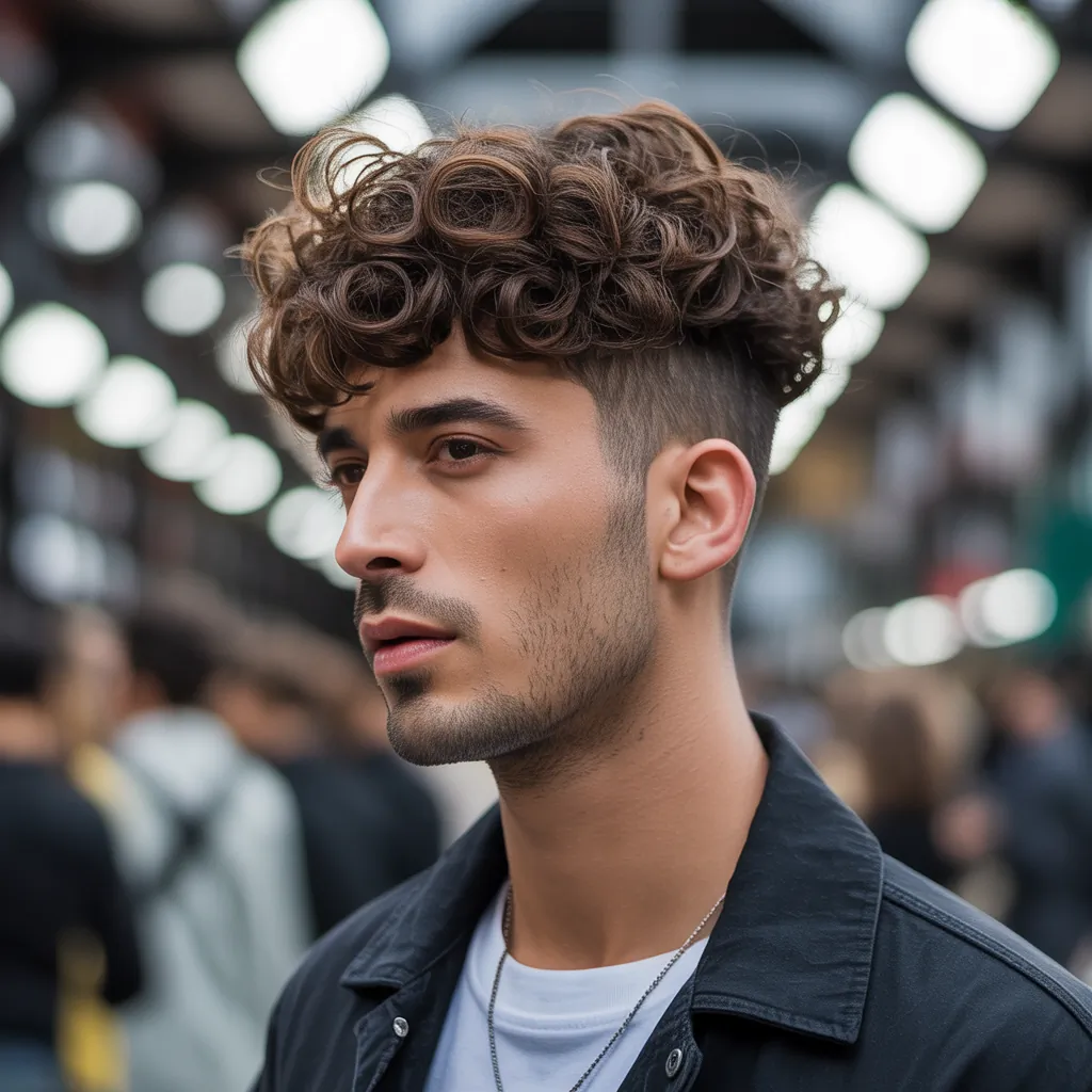 stacked curly bob haircut