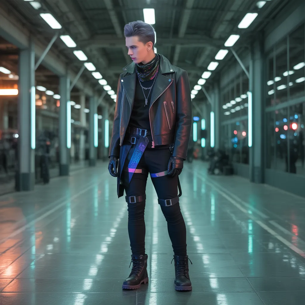 striking cyberpunk outfits for men