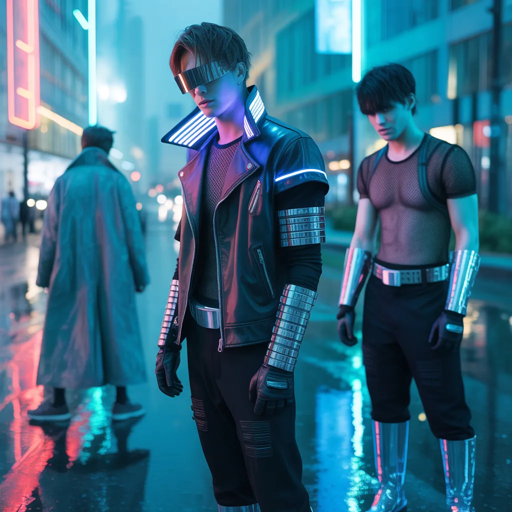 striking cyberpunk outfits for men