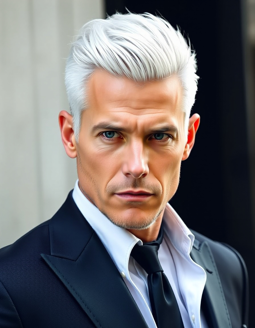 stunning white hair men aesthetic looks