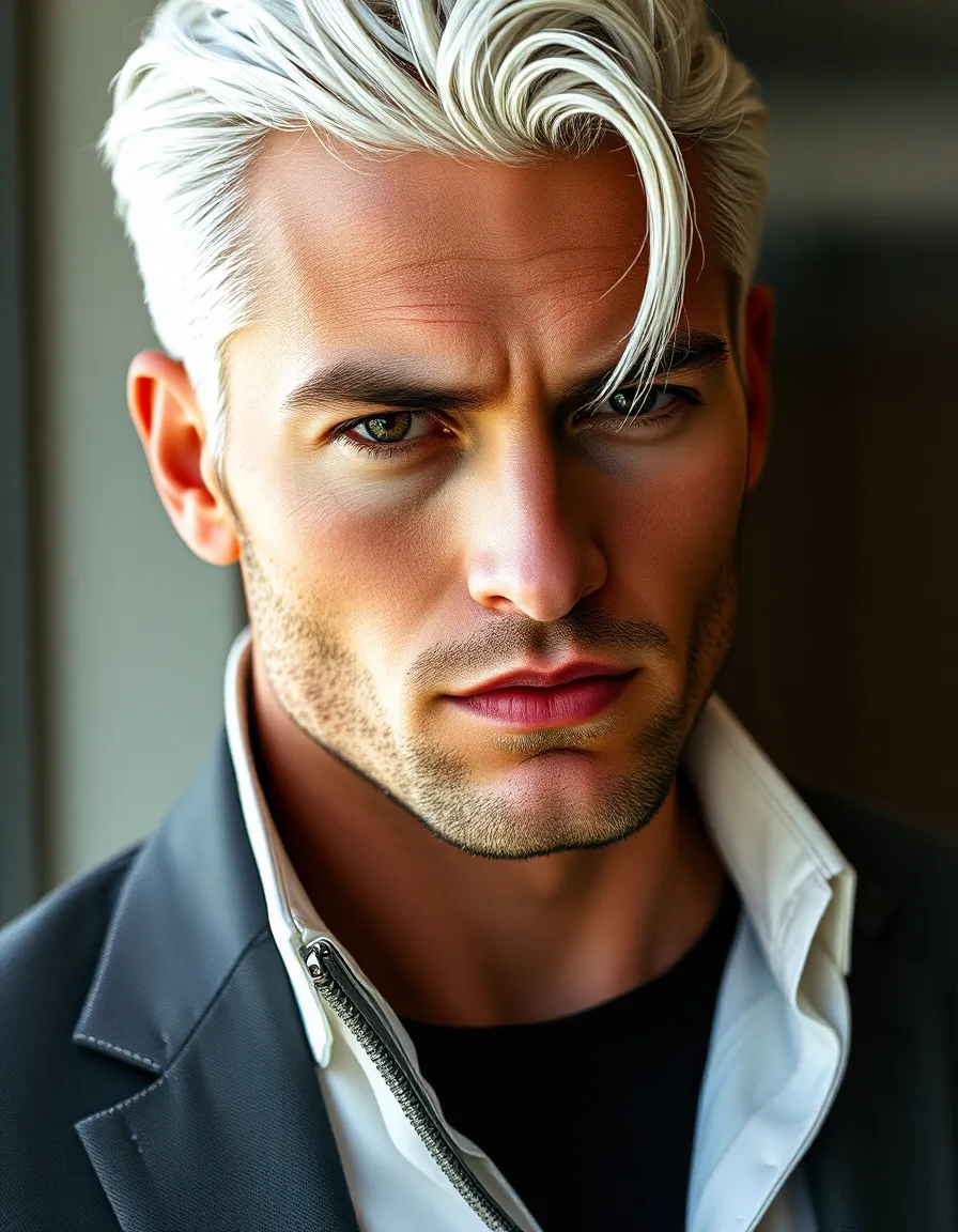 stunning white hair men aesthetic looks