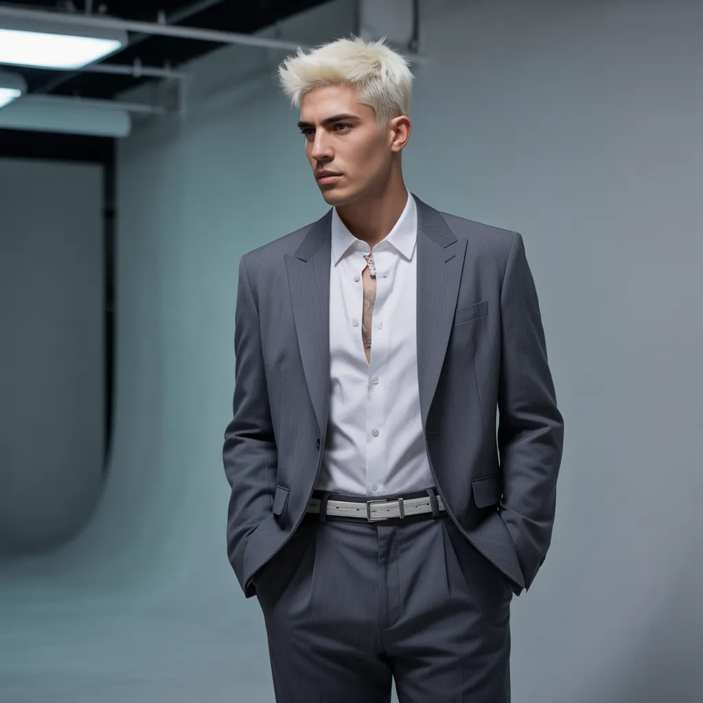 stunning white hair men aesthetic looks