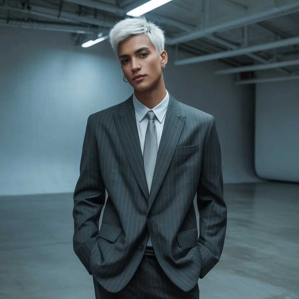 stunning white hair men aesthetic looks