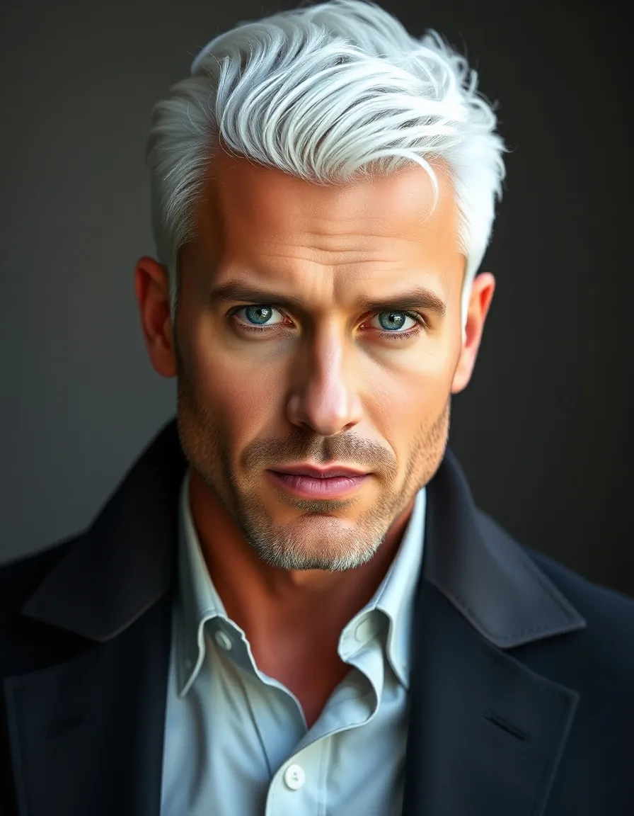 stunning white hair men aesthetic looks