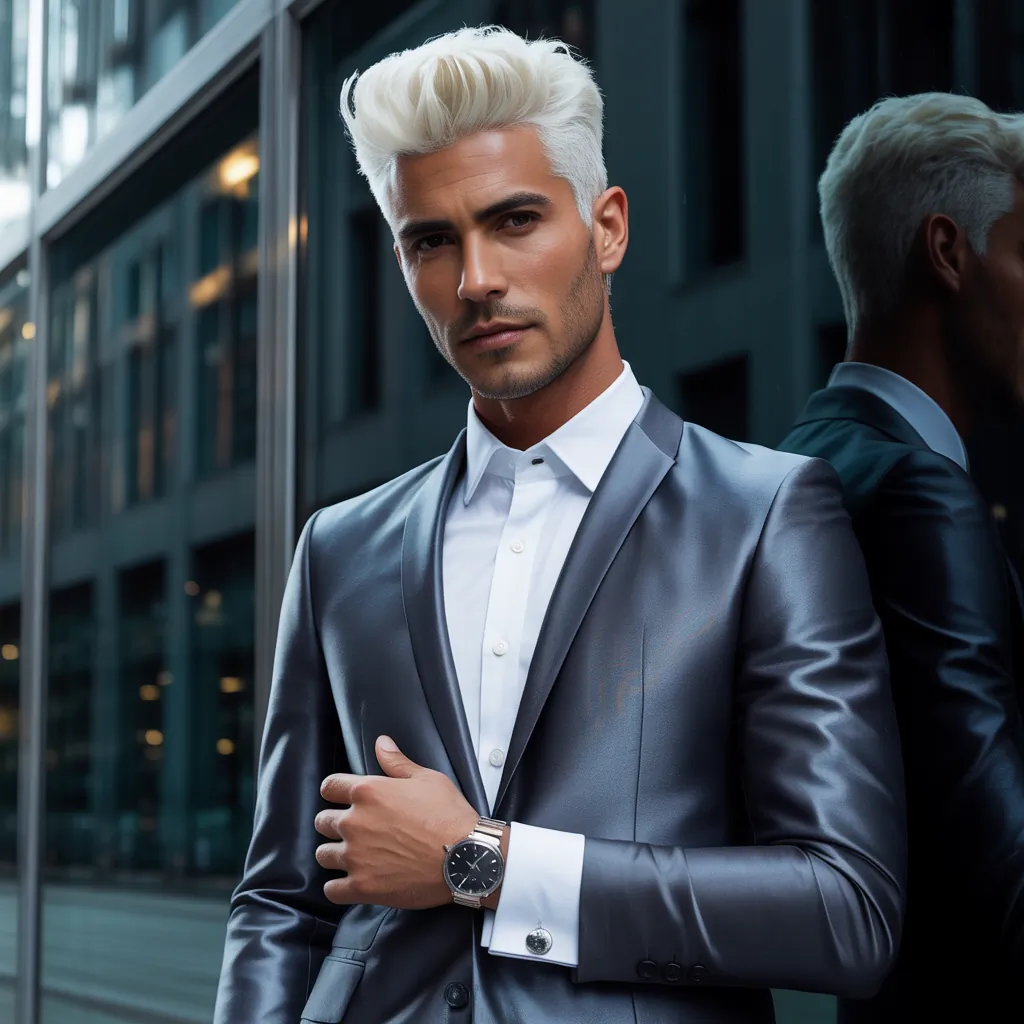 stunning white hair men aesthetic looks