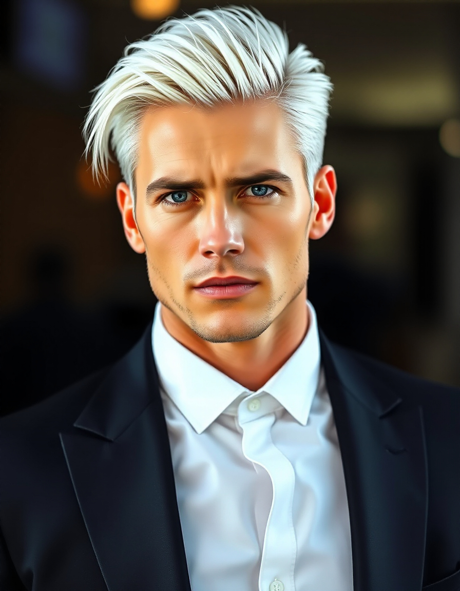 stunning white hair men aesthetic looks