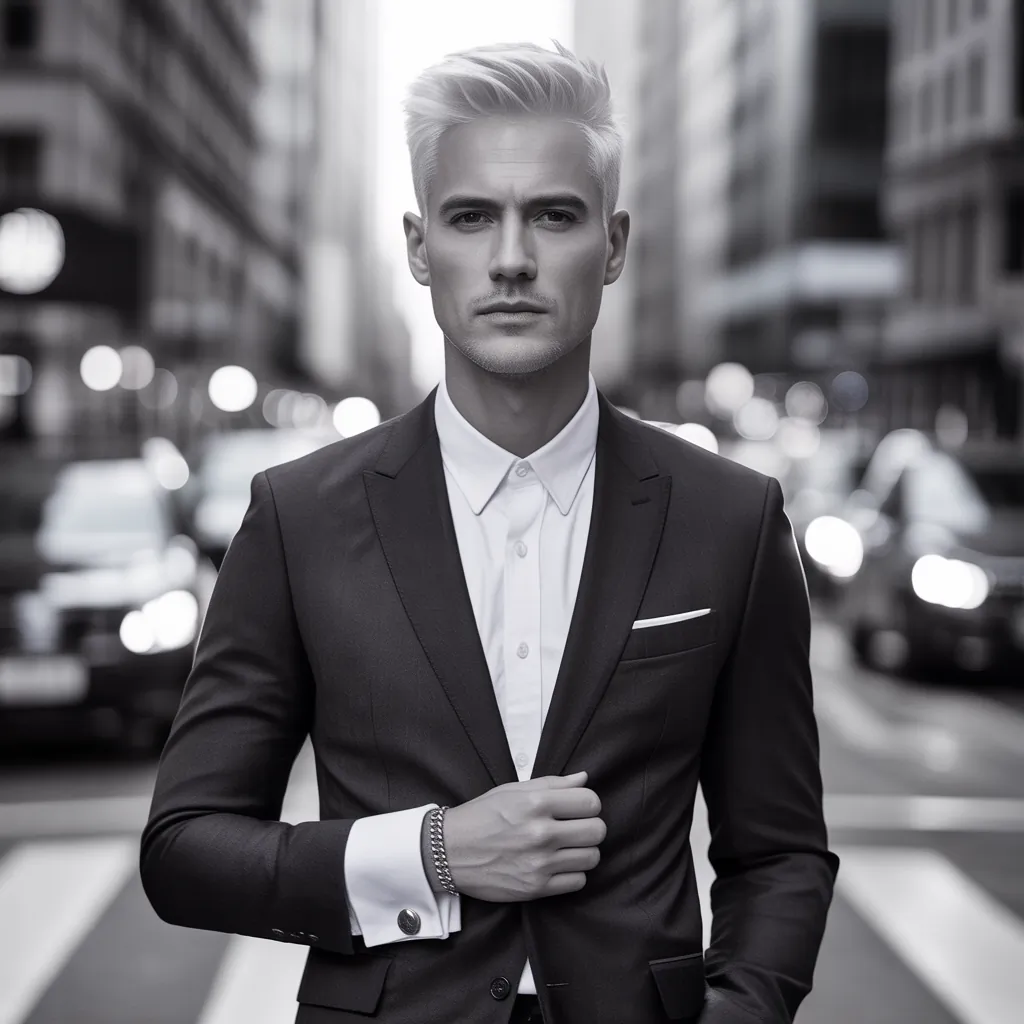 stunning white hair men aesthetic looks