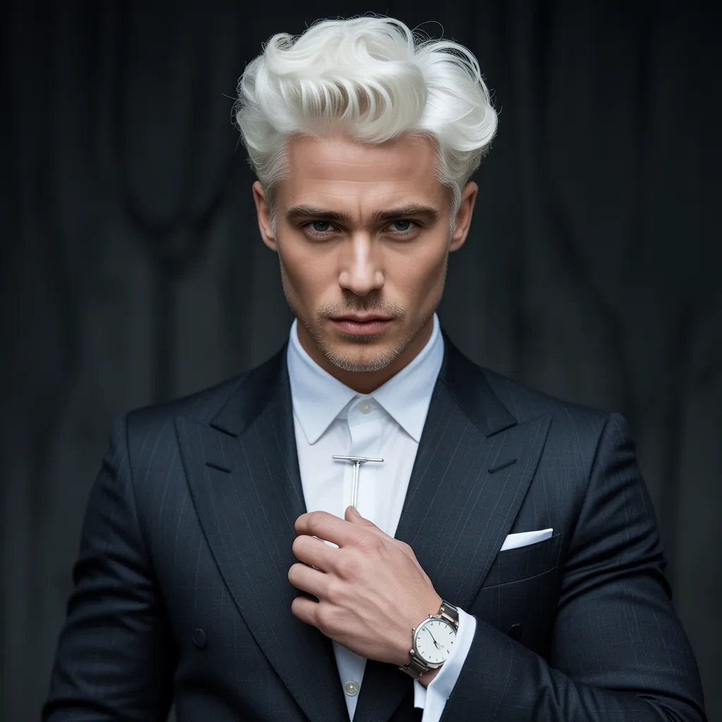 stunning white hair men aesthetic looks