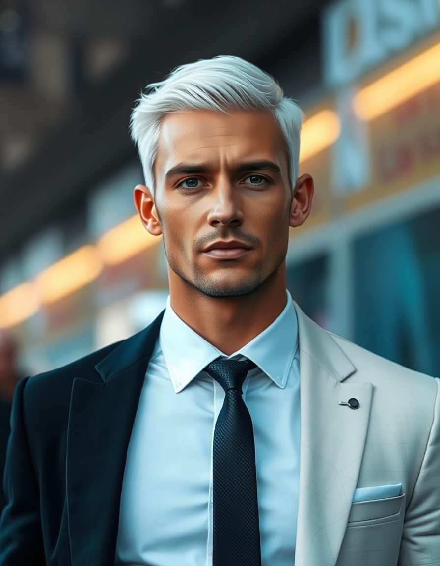 stunning white hair men aesthetic looks