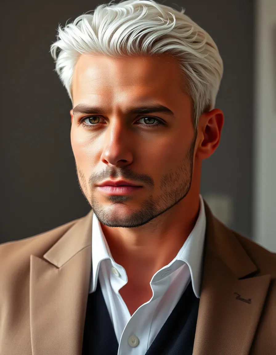 stunning white hair men aesthetic looks