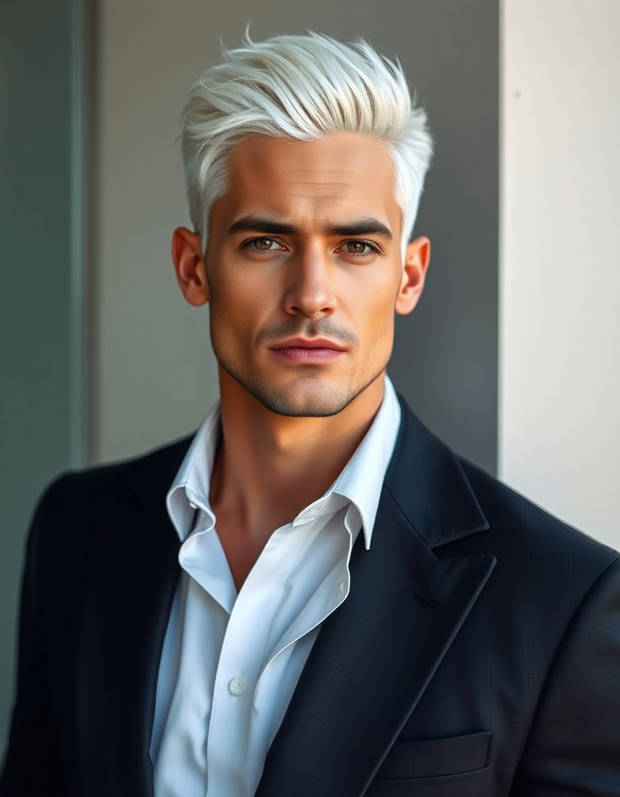 stunning white hair men aesthetic looks
