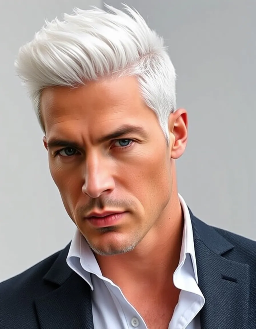stunning white hair men aesthetic looks