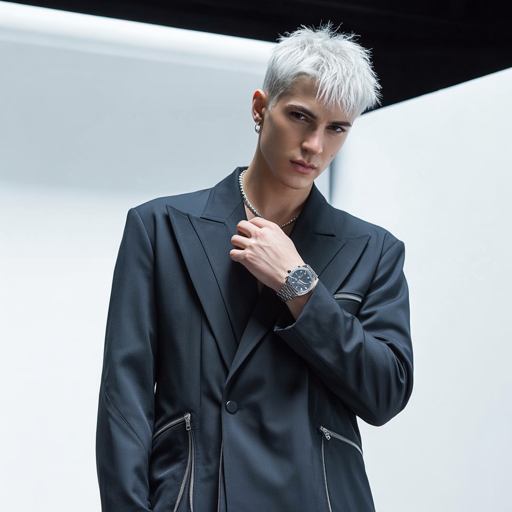 stunning white hair men aesthetic looks