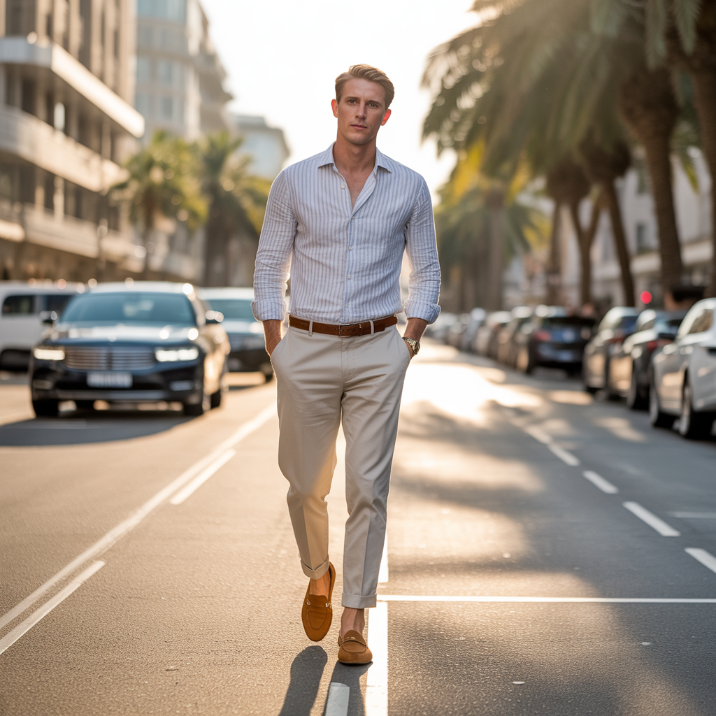 style a striped shirt in summer