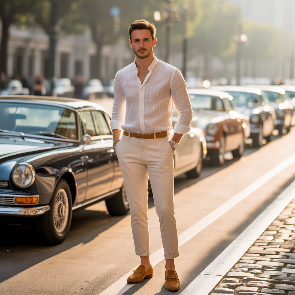 style a striped shirt in summer