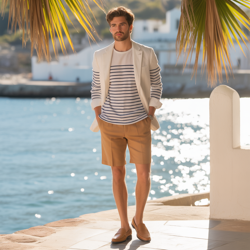 style a striped shirt in summer