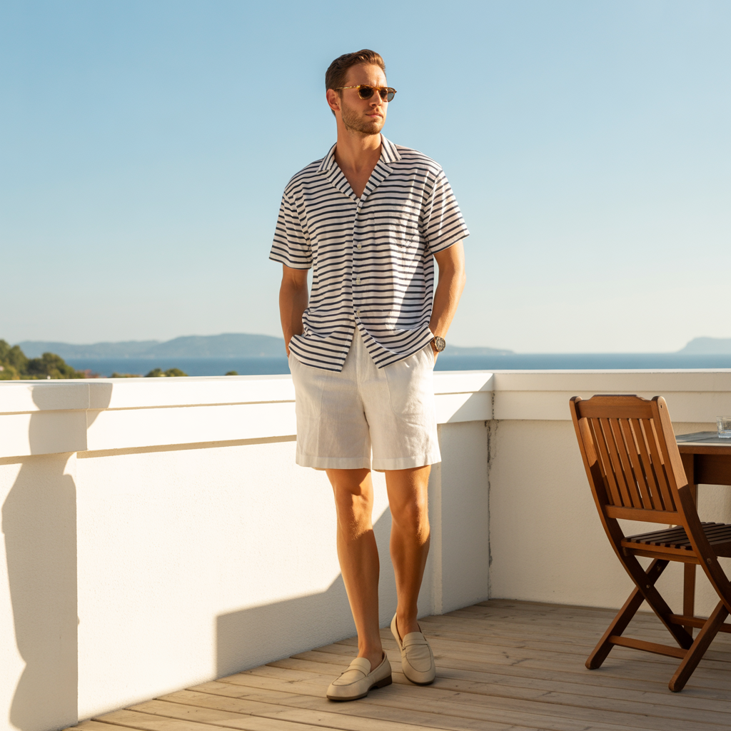 style a striped shirt in summer