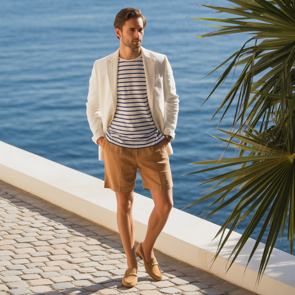 style a striped shirt in summer