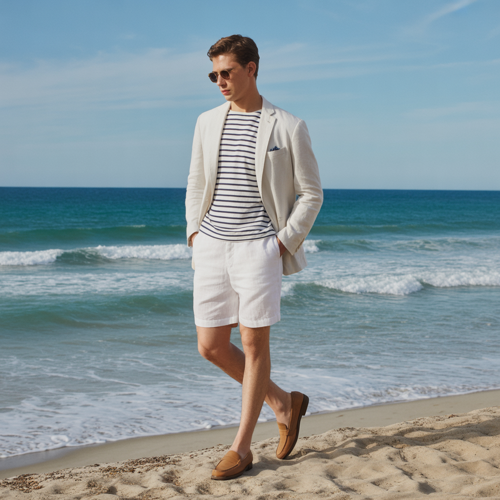 style a striped shirt in summer