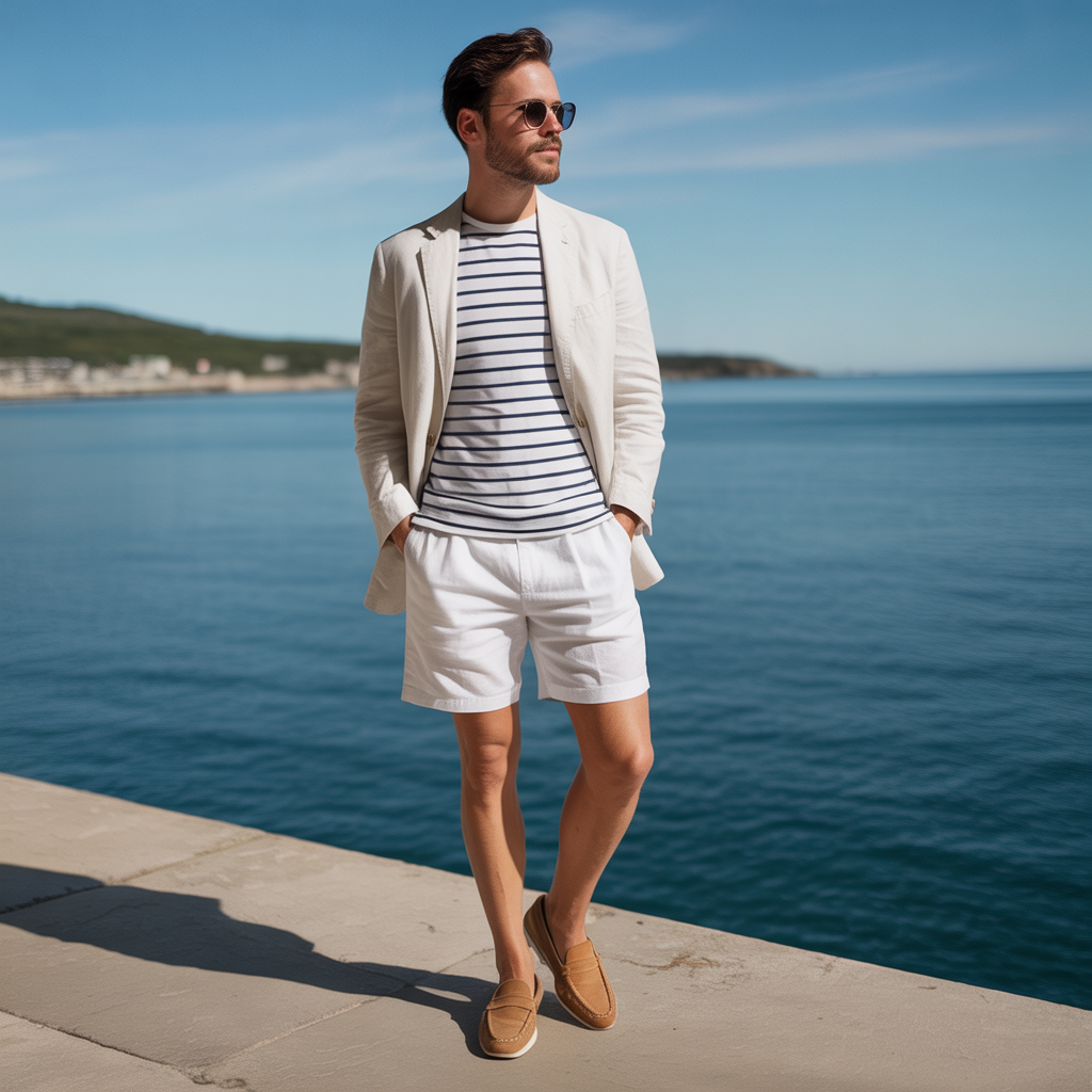 style a striped shirt in summer