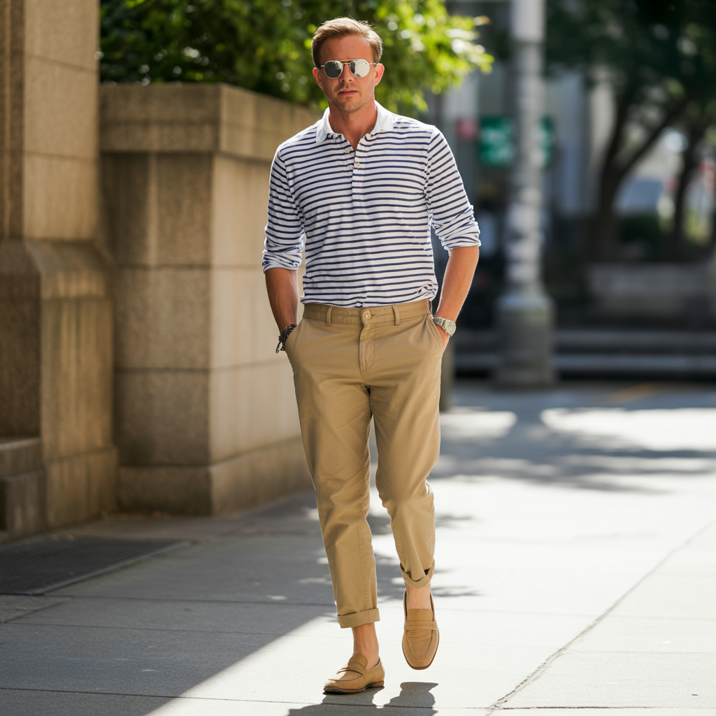 style a striped shirt in summer