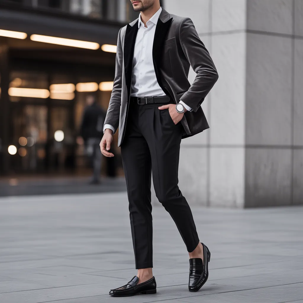 stylish black pant outfits men