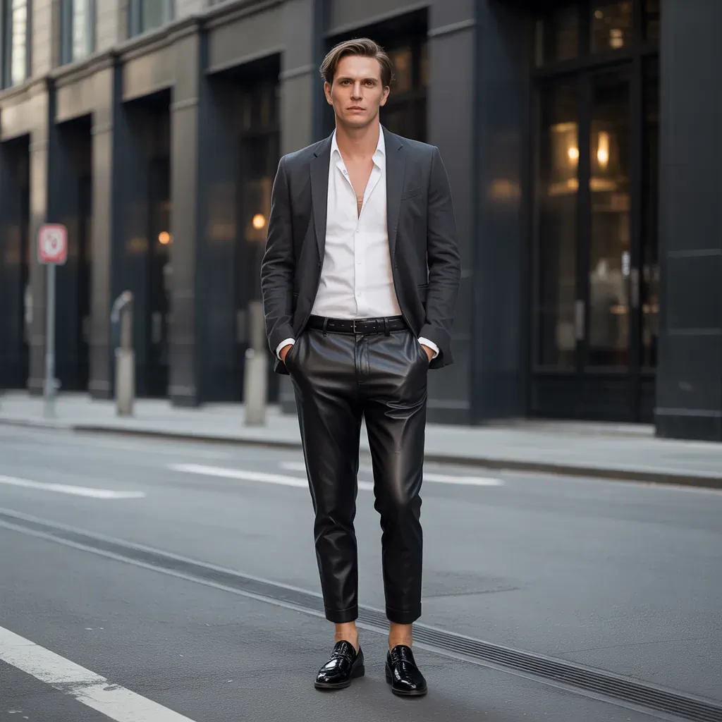 stylish black pant outfits men