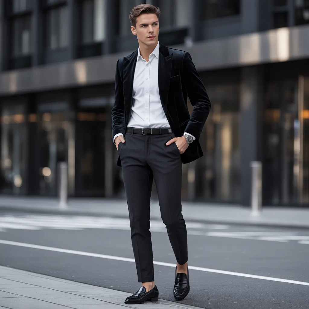 stylish black pant outfits men