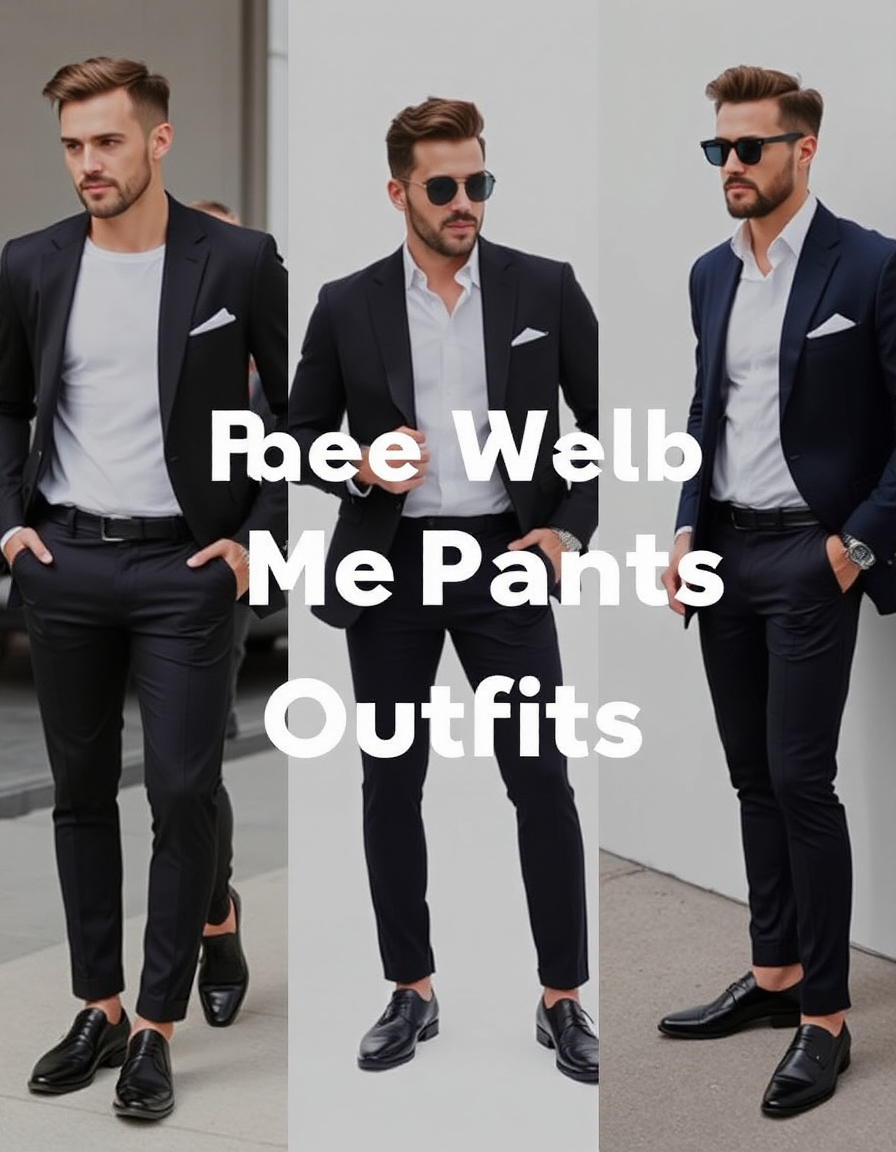stylish black pant outfits men