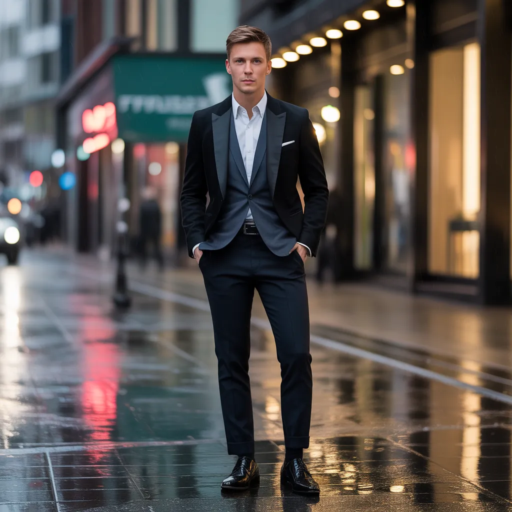 stylish black pant outfits men