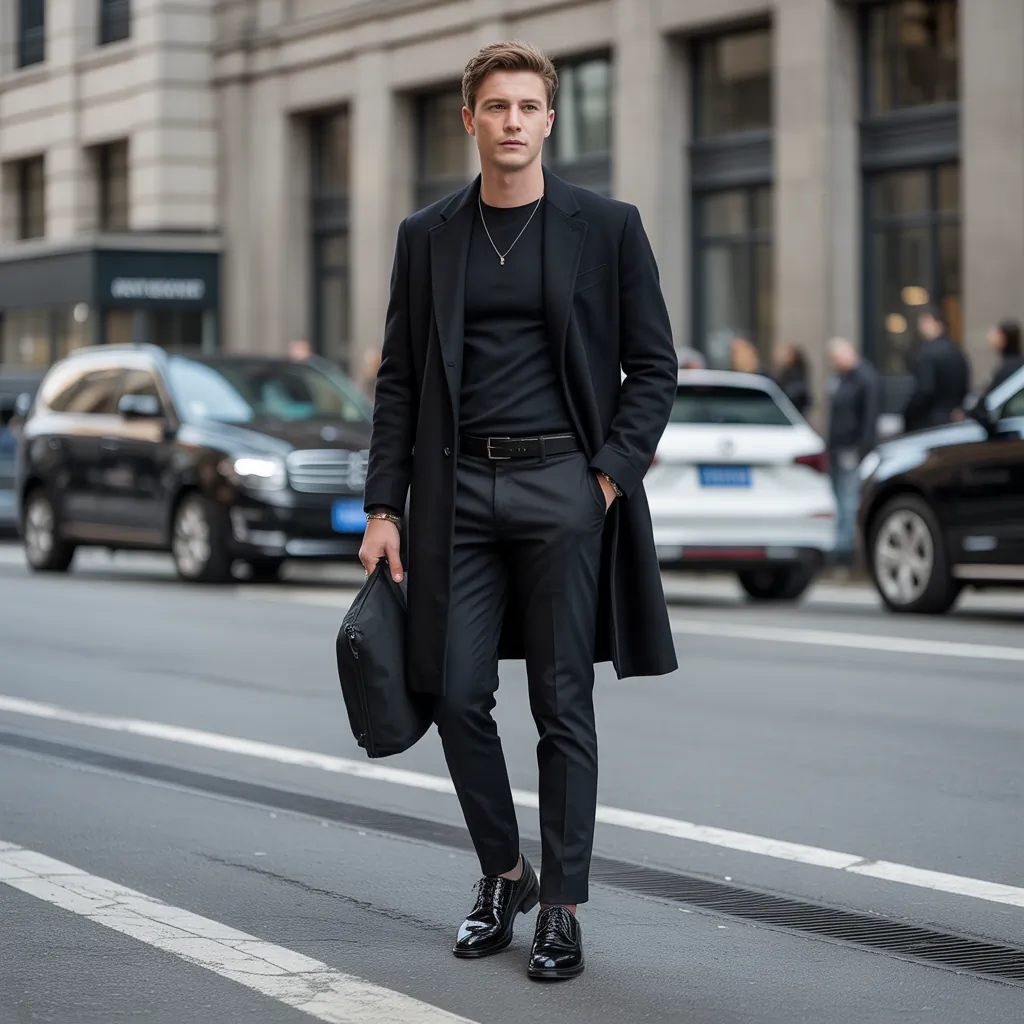 stylish black pant outfits men