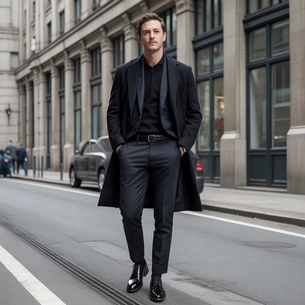 stylish black pant outfits men