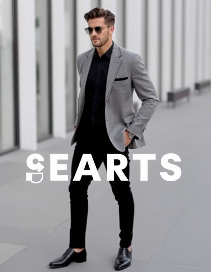 stylish black pant outfits men