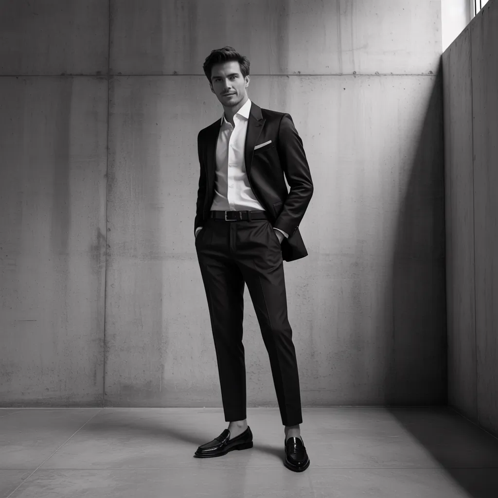 stylish black pant outfits men