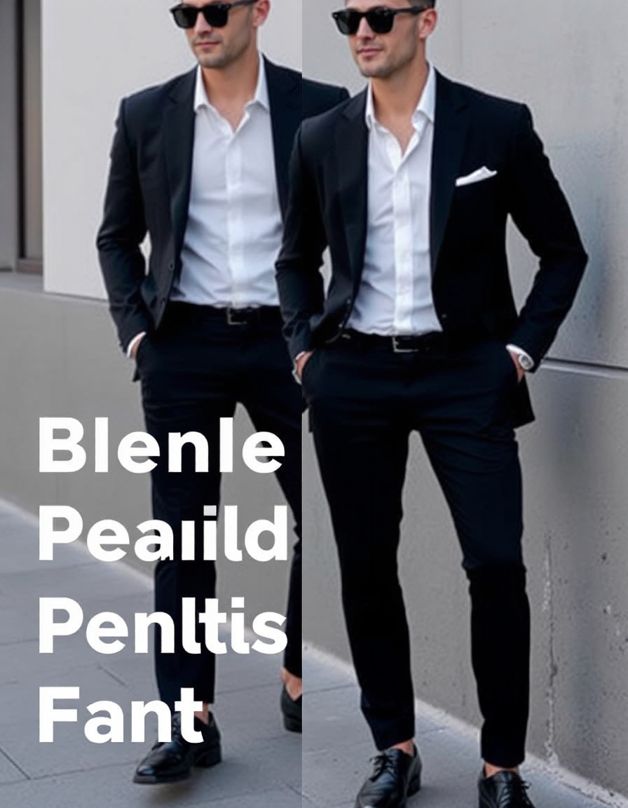 stylish black pant outfits men