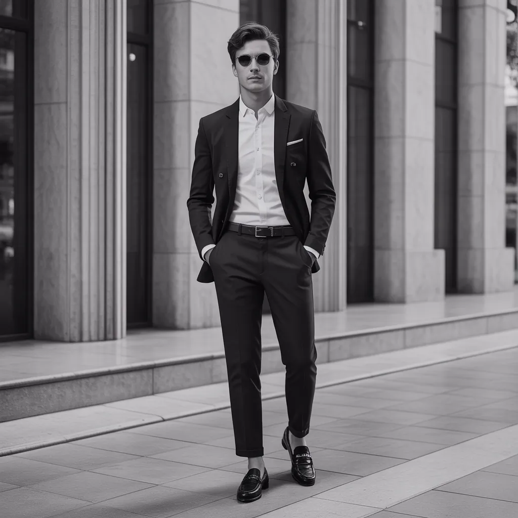 stylish black pant outfits men